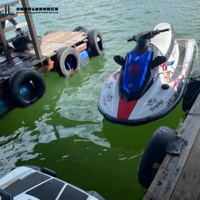 Comfortable wooden bedroom and accommodation at 99 Resort Fishing kelong Johor